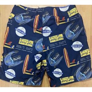 Nautica Navy Blue Surf Shop Mens Board Shorts Swim Trunks Size 34